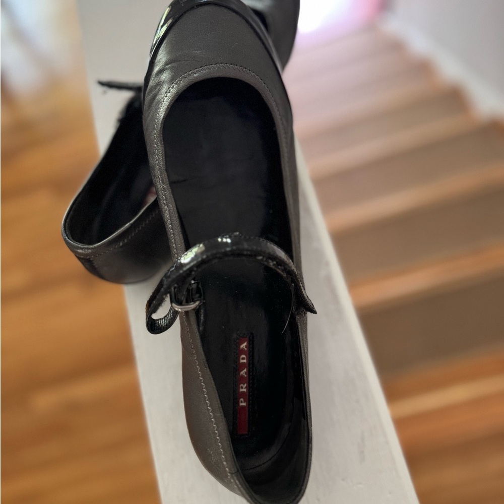Gray and Black Flats